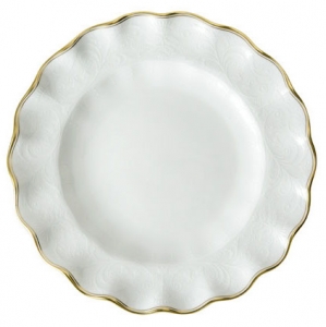 Royal Crown Derby Darley Abbey Pure Gold Fluted Dessert Plate