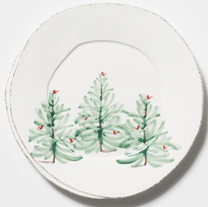 Vietri Lastra Holiday European Dinner Plate