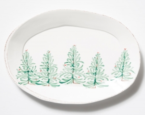 Vietri Lastra Holiday Oval Platter