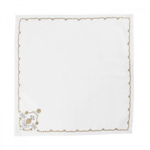 Juliska Heidi Embroidered Gold/Silver Napkin - Set/4