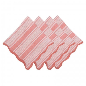 Juliska Cabana Stripe Coral Napkin - Set/4