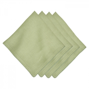 Juliska Berry Scallop Napkin Set/4 - Light Green