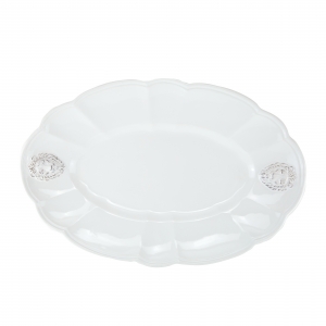 Arte Italica Renaissance Leone Oval Scalloped Platter