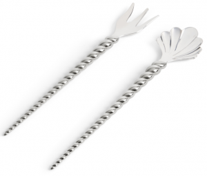 L'Objet Jessica McCormack Shell Stainless 2 Piece  Serving Set