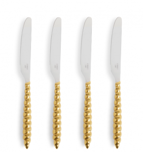 L'Objet Jessica McCormack Shell Gold Stainless Luncheon Knives - Set 4