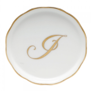 Herend Monogram Coaster - J