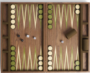 L'Objet Fortuny Camo Isole Backgammon - Military Green
