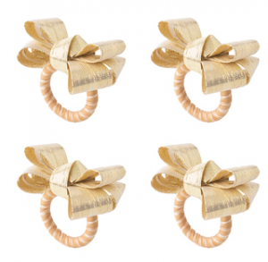 Juliska Tuxedo Napkin Ring Gold - Set/4