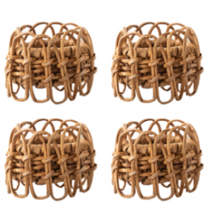 Juliska Provence Rattan Napkin Ring Natural - Set/4