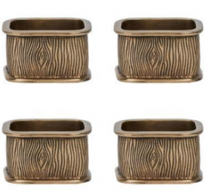 Juliska Blenheim Oak Napkin Ring - Set/4