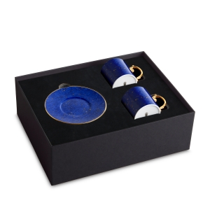 L'Objet Lapis Espresso Cup + Saucer Gift Box Set 2