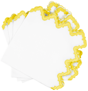 Matouk Aziza Napkin Lemon - 22" Square - Set of 4