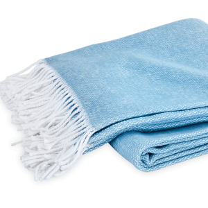 Matouk Pezzo Throw Cerulean