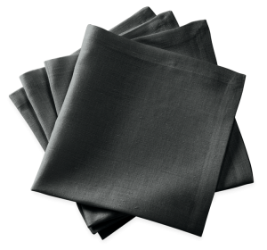 Matouk Chamant Napkin Charcoal - 22" Square - Set of 4