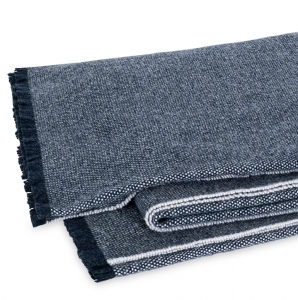 Matouk Agnes Throw - Midnight Blue