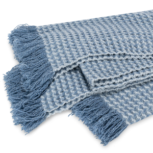 Matouk Cleo Throw Hazy Blue