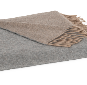 Matouk Paley Throw Flannel Grey/Natural