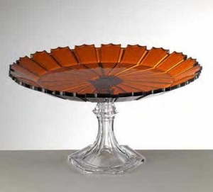 Mario Luca Giusti Ninfea Cake Plate Amber - 11.75"