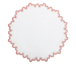 Matouk Wave Circle Placemat Carnelian - Set of 4