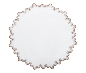 Matouk Wave Circle Placemat Chestnut - Set of 4
