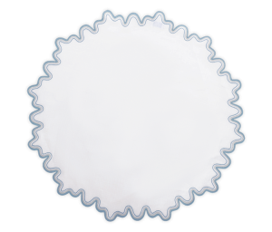 Matouk Wave Circle Placemat Hazy Blue - Set of 4