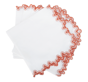 Matouk Wave Napkin Carnelian - 22" Square - Set of 4
