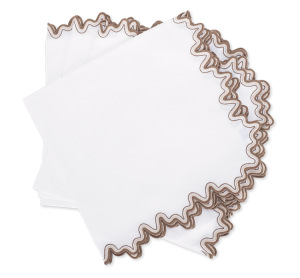 Matouk Wave Napkin Chestnut - 22" Square - Set of 4