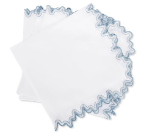 Matouk Wave Napkin Hazy Blue - 22" Square - Set of 4