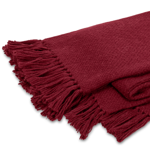 Matouk Lanza Throw Scarlet