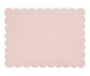 Matouk Dakota Placemat Pink/White - Set of 4