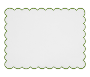 Matouk Dakota Placemat White/Grass - Set of 4