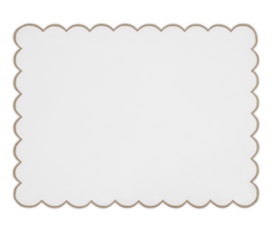 Matouk Dakota Placemat White/Oat - Set of 4