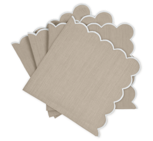 Matouk Dakota Napkin Oat/White - 22" Square - Set of 4