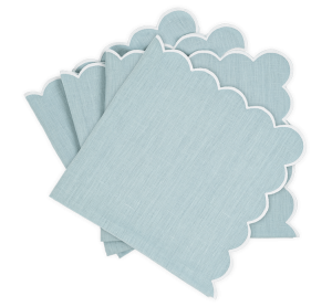 Matouk Dakota Napkin Sky/White - 22" Square - Set of 4