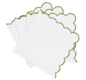 Matouk Dakota Napkin White/Grass - 22" Square - Set of 4