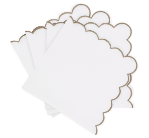 Matouk Dakota Napkin White/Oat - 22" Square - Set of 4