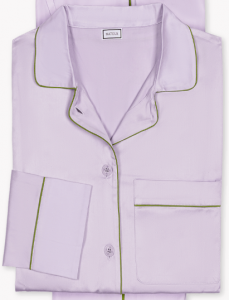 Matouk Nocturne Pajama Set - Violet/Grass