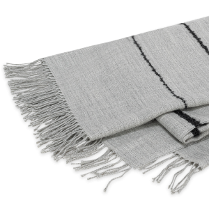 Matouk Amelia Stripe Throw - Pearl