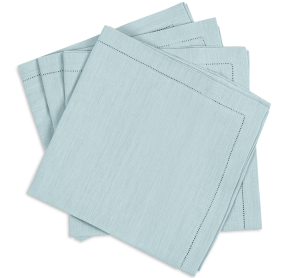 Matouk Valentina Hemstitch Napkin Sky - 22" Square - Set of 4