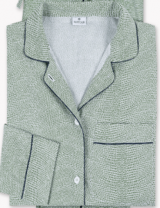 Matouk Jasper Pajama Set - Green / Navy