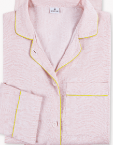 Matouk Jasper Pajama Set - Peony / Lemon