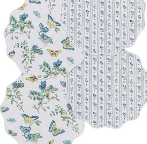 Matouk Reversible Quilted Placemat Baudin Blue / Cabanon Blue - Set of 4