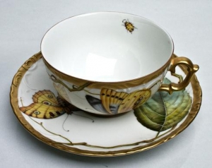 Anna Weatherely Antique Forest Leaves Tea Cup & Saucer