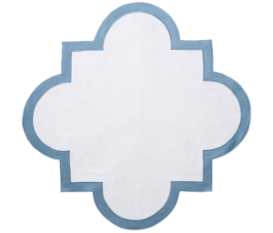 Matouk Mirasol Placemat Hazy Blue - 18" Square - Set of 4