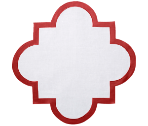 Matouk Mirasol Placemat Scarlet - 18" Square - Set of 4