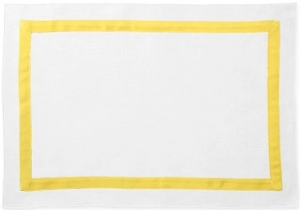 Matouk Lowell Placemat Canary - 22" Square - Set of 4