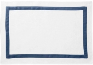 Matouk Lowell Placemat Steel Blue - Set of 4