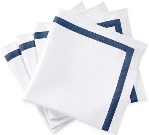 Matouk Lowell Napkin Steel Blue - 22" Square - Set of 4