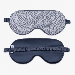 Matouk Jasper Sleep Mask - Steeel Blue