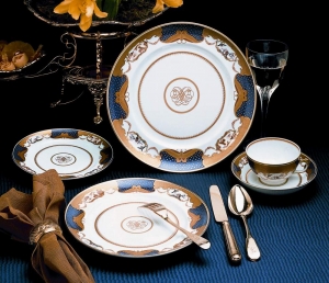 Mottahedeh Golden Butterfly Five Piece Place Setting
